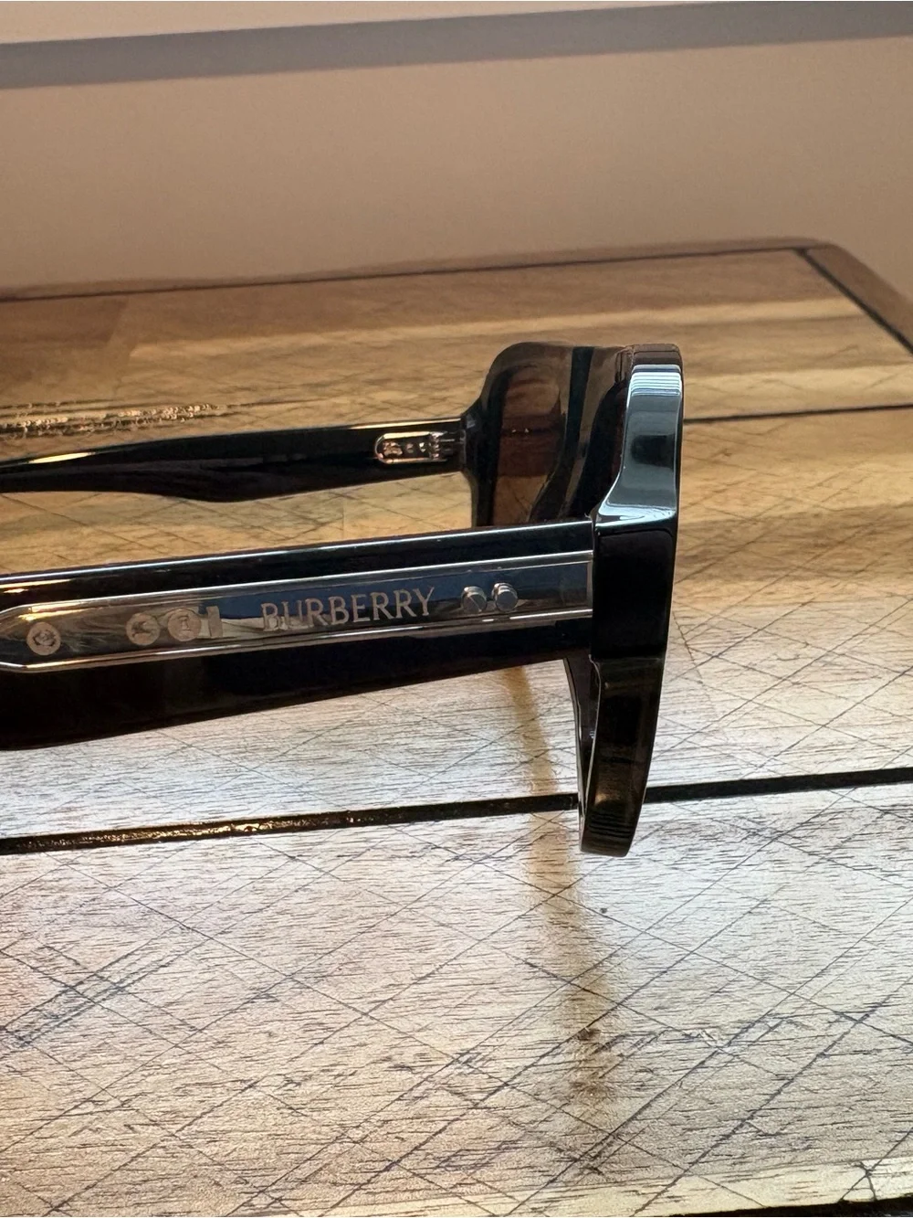 Burberry Black Frames with Brown Lenses Aviator Sunglasses